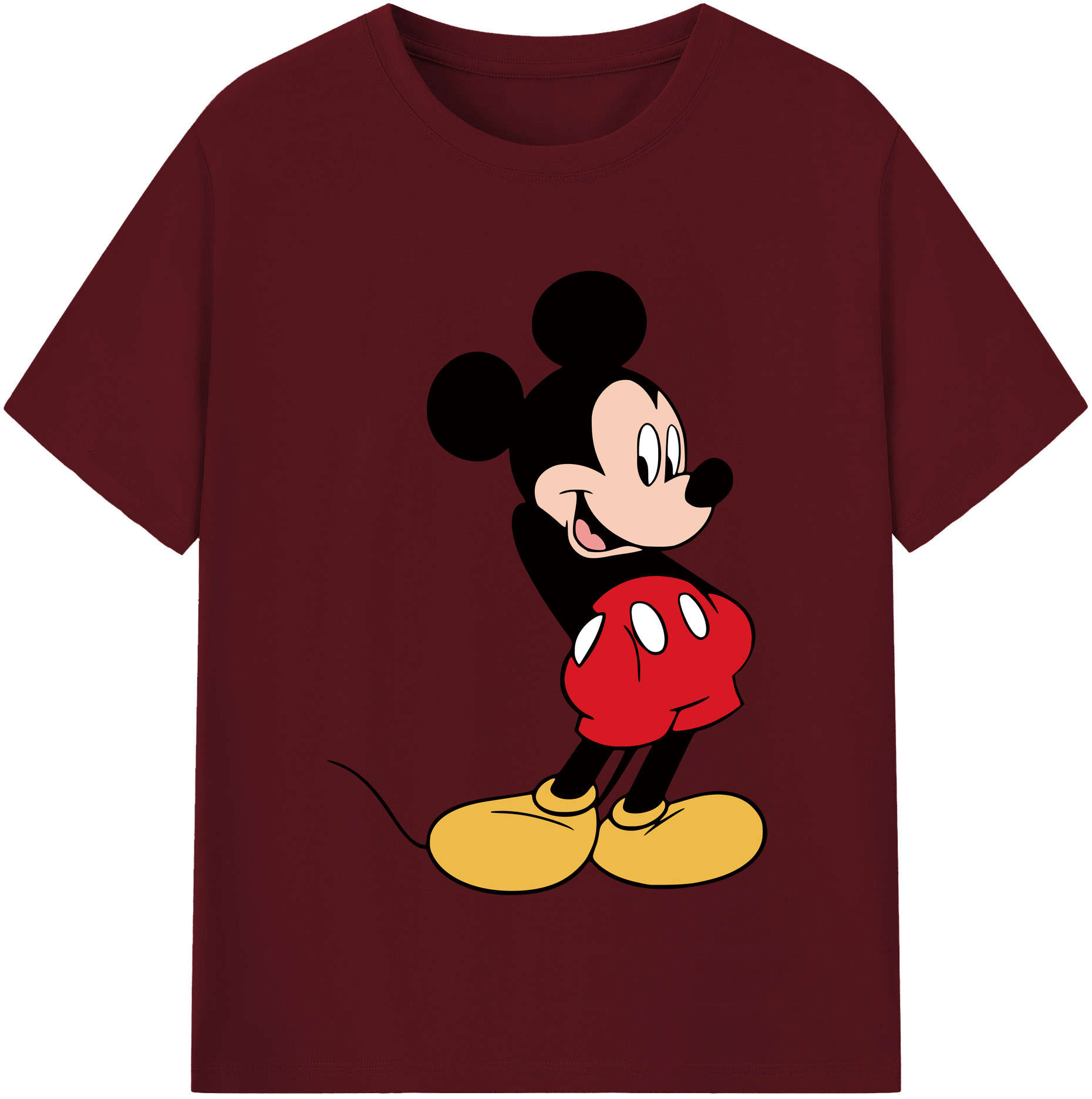（画像用） ミッキーマウス Mickey Mouse 綿100％半袖Tシャツ（フロントプリント）
